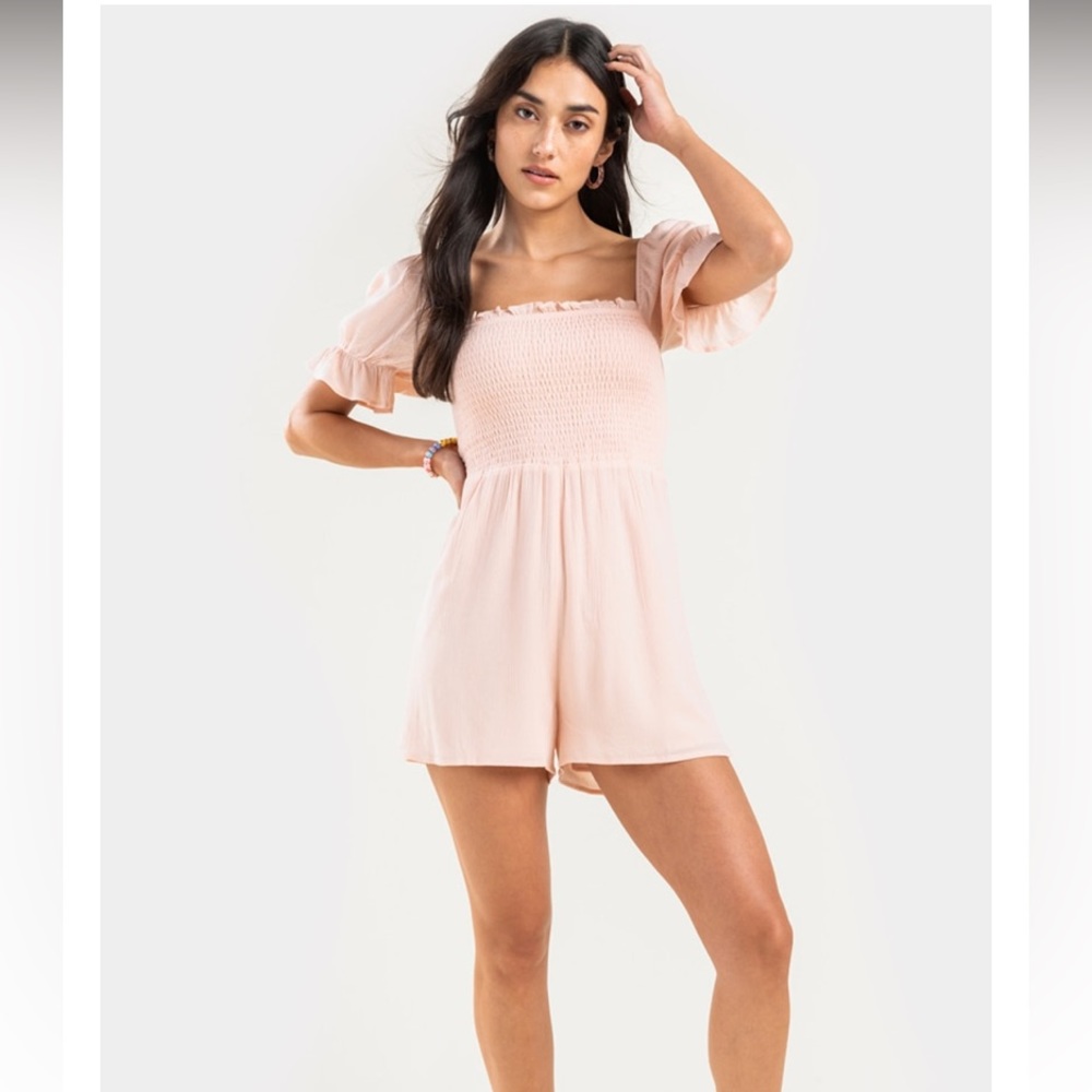 Francesca’s - Lana Smock Top Romper - Picture 2 of 10